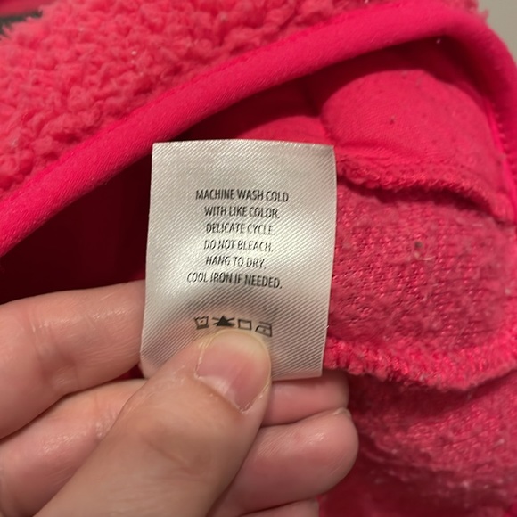 MEMBERS MARK UGC Girls Size 5/6 Pink snap up Soft Sherpa jacket pockets cozy - Picture 8 of 14